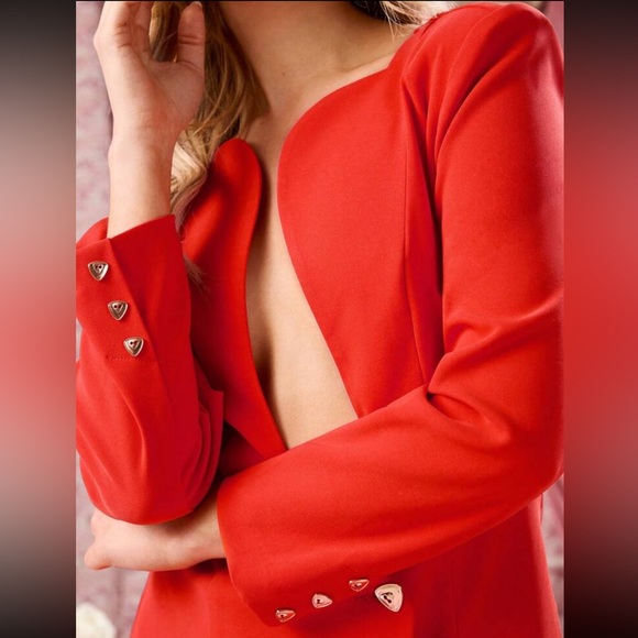 ❌❌NOT FOR SALE❌❌🔥Red Heart Neckline Detailed Dress🔥 - Picture 5 of 8